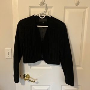 Suede fringe jacket